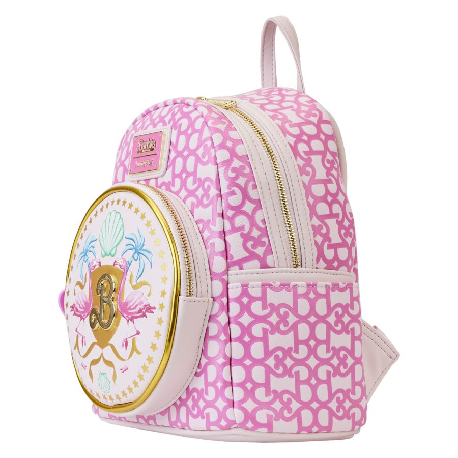 Official Barbie Backpack - Mattel (Pink, glitter, rainbow)